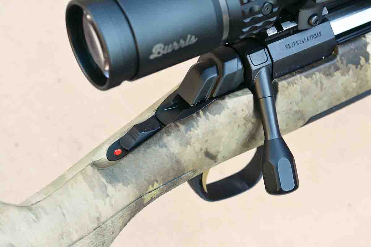 The rifle features a two-position tang safety and a three-lug bolt that accommodates low-profile scope mounting.